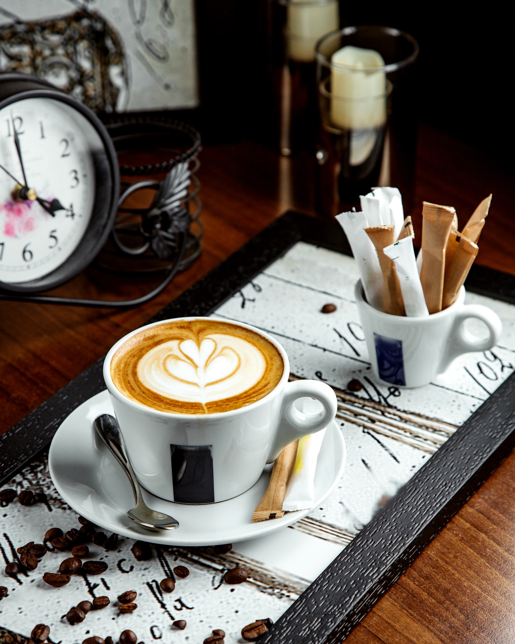 Freshly prepared cappuccino